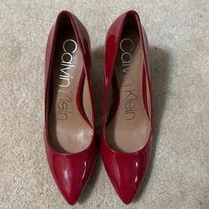 Red Calvin Klein High Heels